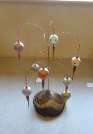 A selection of tree ornaments won a commended certificate for Howard Overton